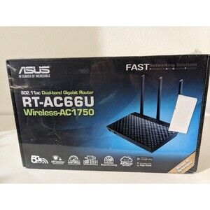 NEW ASUS RT-AC66U 802.11ac Dual-Band Gigabit Internet Router AC1750 - Sealed!